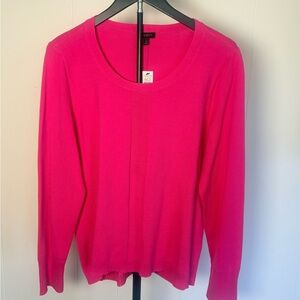 Talbots Bright Pink Scoop Neck Knit Sweater NWT | Spring Sweater